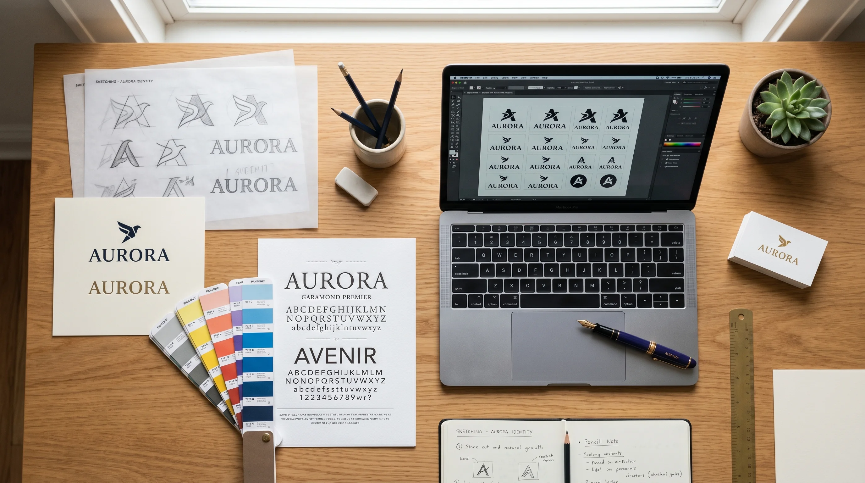 Logo Design Process Illustration