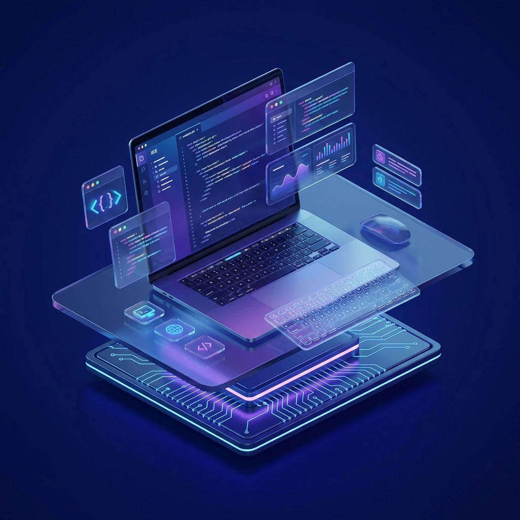Modern website design on multiple devices